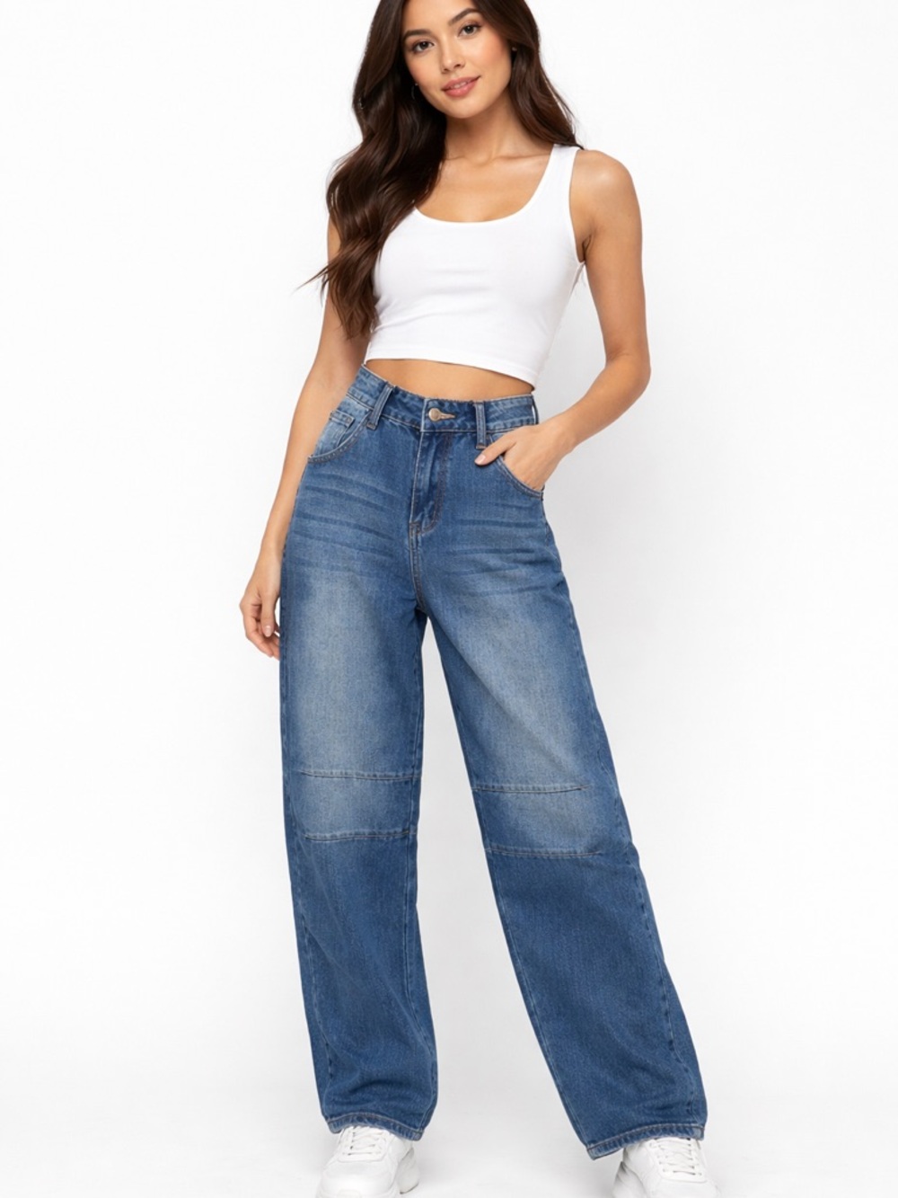 High-Rise Wide Leg Women’s Jeans - Blue